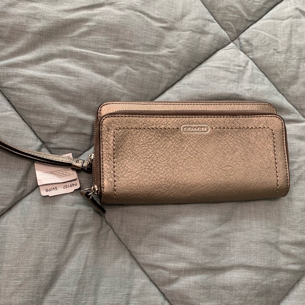 Metallic Coach wallet